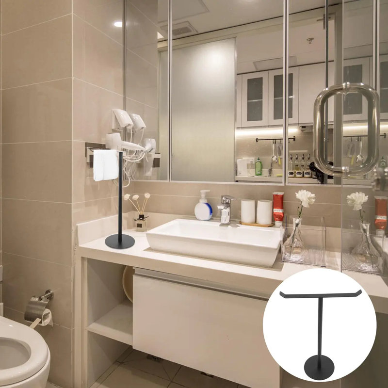 Porte-serviettes à main en forme de T Support à serviettes pour salle de bain