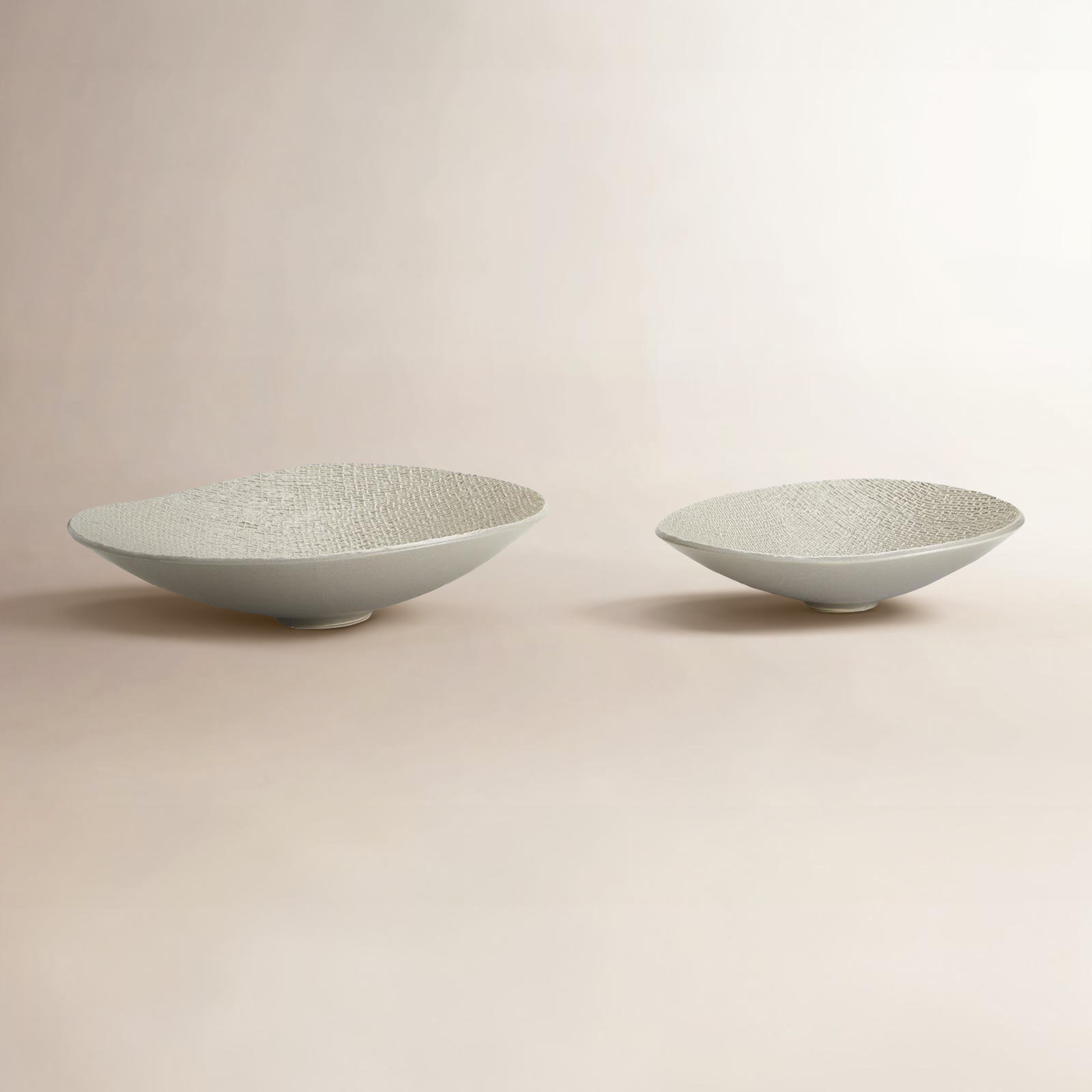 Wave Ceramic 2-Piece Serving Bowl Set