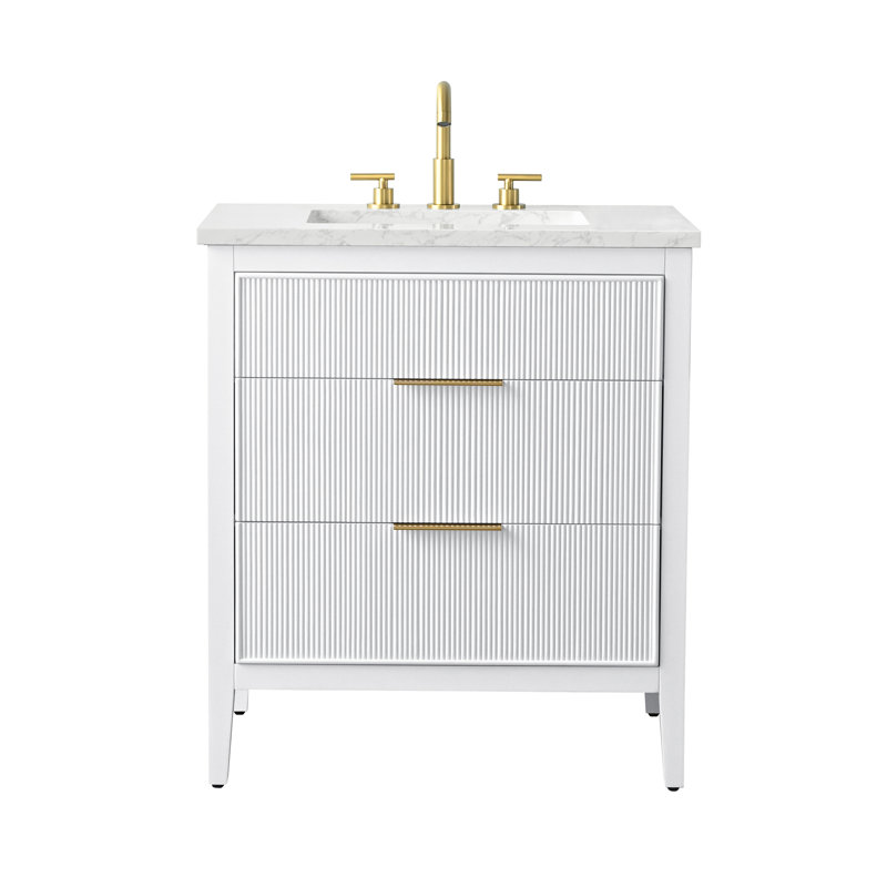 Emma 30" W Single Vanity, White