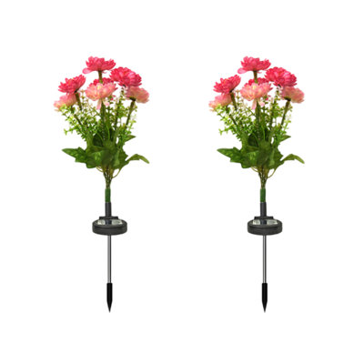 Veilleuse de jardin pour l'extérieur, décoration de jardin, pelouse, lampe solaire, 7 têtes, neige, lotuss, lumières, éclairage automatique dans l'obscurité