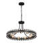 Lustre rond à anneaux en cristal à 9 lumières Jackeline-114649662