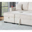 Ensemble de canapé convertible modulaire en velours côtelé réversible avec rangement pour canapé et canapé-lit 2 pièces