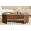 Table basse ovale à plateau relevable, conception en bois avec compartiment caché-130122397
