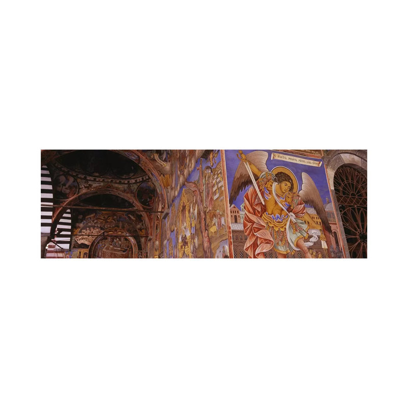 Low Angle View Of Fresco On The Walls Of A Monastery, Rila Monastery, Bulgaria by Panoramic Images - Panoramic Gallery-Wrapped Canvas Giclée on Canvas