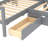 L-Shaped Platform Bed Twin Size With Trundle, Solid Wood Platform Bed With Storage Drawers And Shelves, No Spring Box Needed, Grey-2110153000