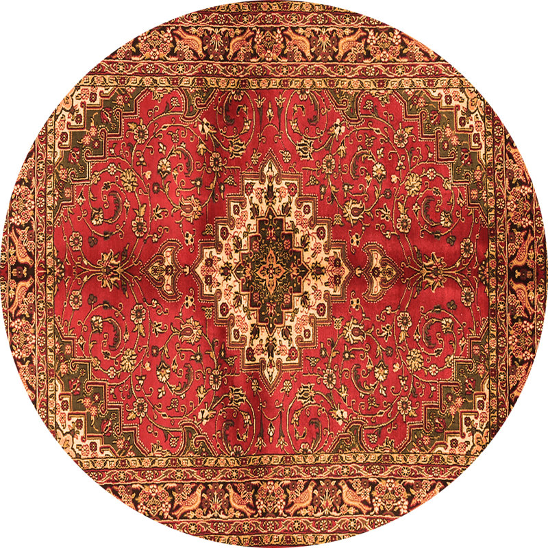 Minshew Performance Oriental Indoor Rug, Round 4'