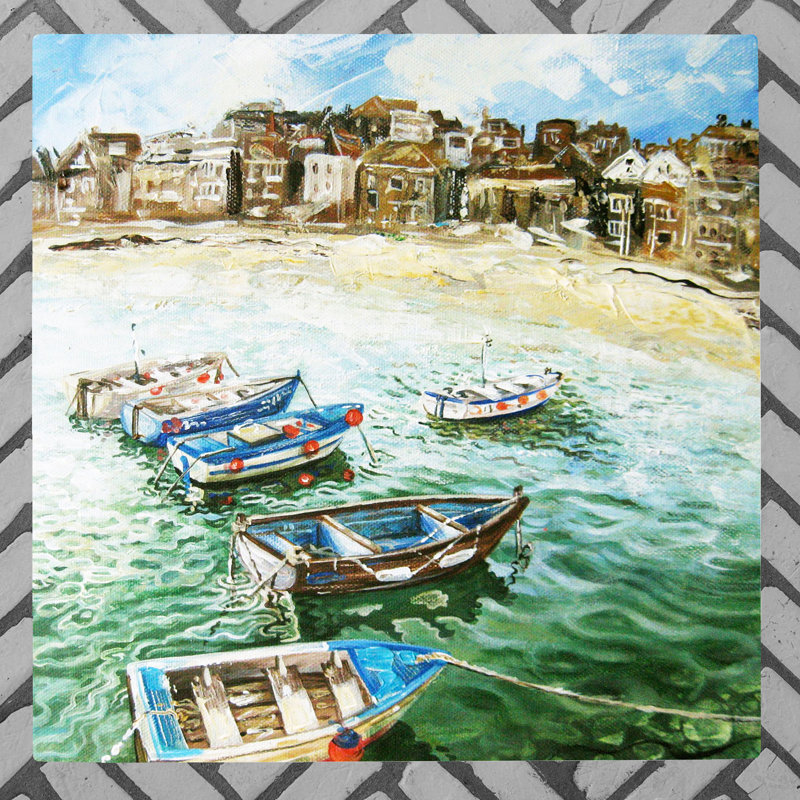 JUDITH YATES Farmhouse Nautical & Beach Wall Decor on Ceramic