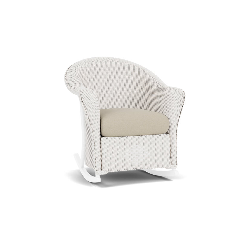 Reflections Outdoor Rocker Chair, Rumba Straw, White