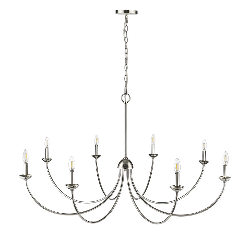 Huxley 8 - Light 52" Wide Chandelier, Polished Nickel