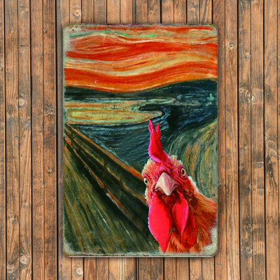 Panneau mural rétro en aluminium 12 po x 8 po, plaque murale rustique, plaque décorative résistante aux intempéries