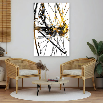 Art mural abstrait doré