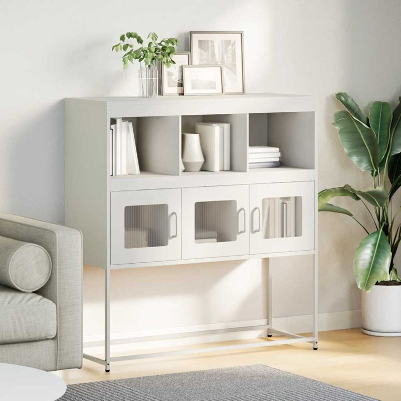 Sideboard 100.5X39x107 Cm Cold-Rolled Steel, White