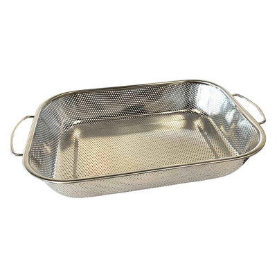 Buckingham Colander Basket Stainless Steel Over-the-Sink Micro-Perforated Strainer 37.5 cm