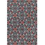 Tapis en laine rouge, noir, beige et blanc Cloral Authentic-306236859