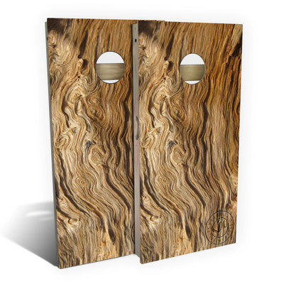 Swirl Wood Cornhole Board Set | Includes (2) Boards, (8) Bags & Optional Accessories
