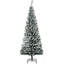 Arbre de Noël artificiel 6 pi avec 329 pointes enneigées, base en métal, arbre de Noël réaliste-1140437032-1140437034
