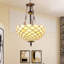 Stabler 3 - Light Dimmable Tiffany Geometric Chandelier