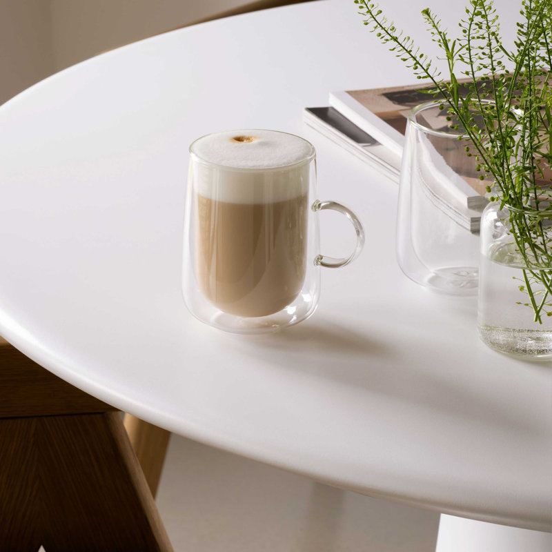 Villeroy & Boch – Artesano Hot & Cold Beverages Latte Macchiato Glass, Set of 2 Glasses, Double-Walled Glasses for Cold and Hot Beverages, 11.75 oz, Borosilicate Glass, Dishwasher-Safe, Microwave-Safe