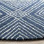 Tapis en laine / coton touffeté à la main Elginpark ivoire / bleu marine-1831704058