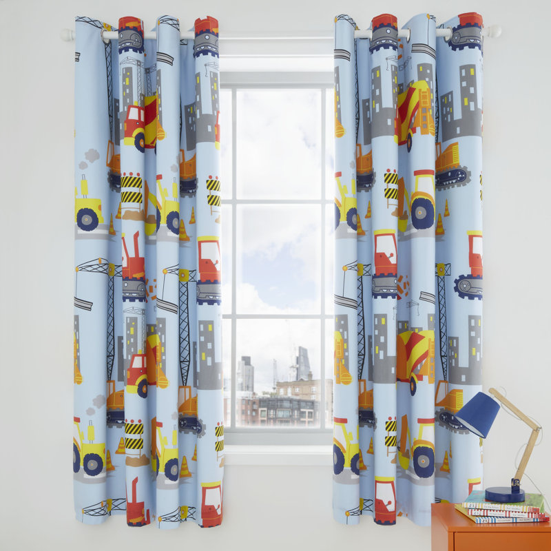 Construction Eyelet Blackout Curtains