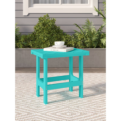 Crystal Harbor Outdoor Side Table – Recycled HDPE Patio Accent for Muskoka and Adirondack Chairs