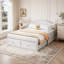 Lit de jour en bois avec lit gigogne et tiroirs de rangement, solution de couchage gain de place pour les chambres d'amis et les chambres d'enfants-1982797395