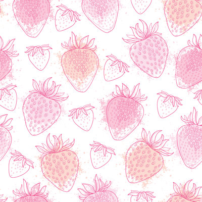 Impression sur toile tendue, fond de fraise
