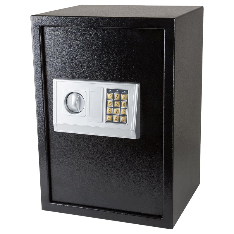 Stalwart Digital Safe - Electronic Steel Safe with Keypad and Manual Override Keys - Protect Money, Jewelry, Passports - For Home, Business