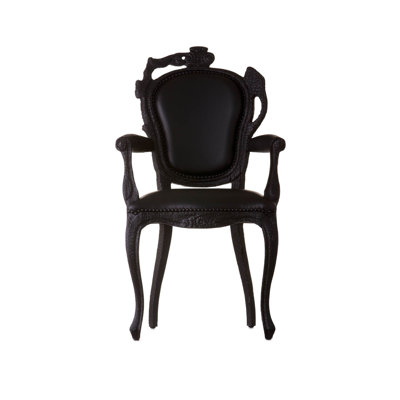 Smoke Leather Arm Chair