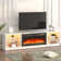 Jutin TV Stand for TVs up to 80" with Electric Fireplace Included