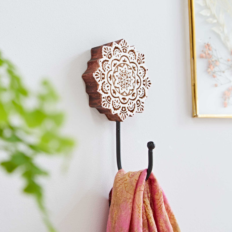 Carved Wooden Wall Hook
