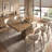 Modern Minimalist Expandable Dining Table For 6 To 10 People With Storage