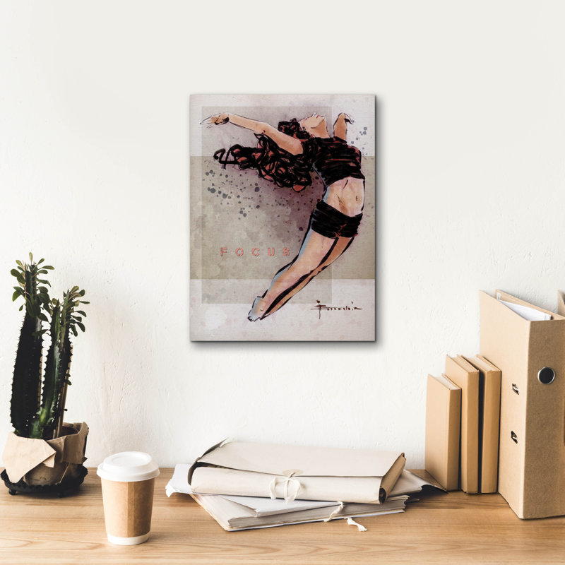«Focus» par TM Borenstein, art mural sur toile, H 16 po x l 12 po x P 0,75 po