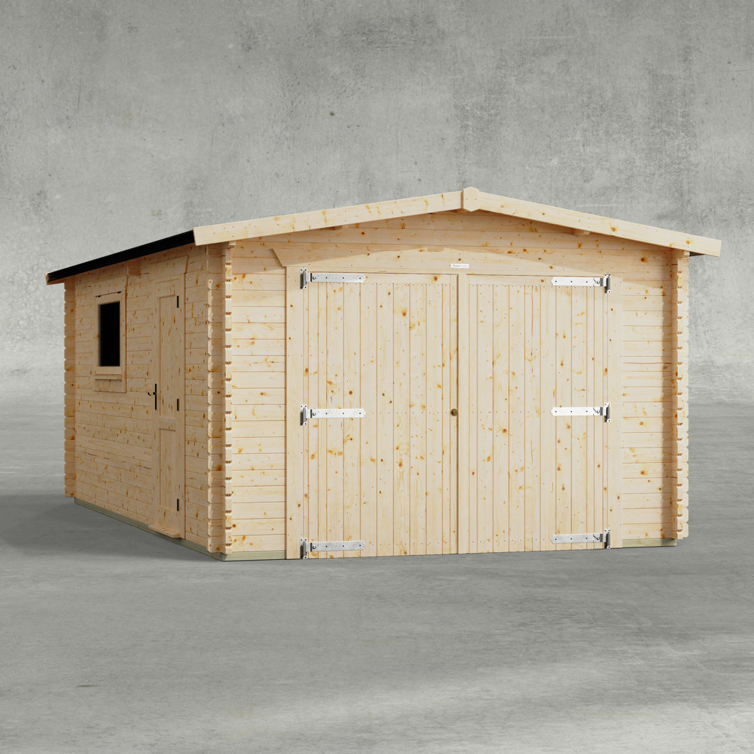 Powersheds 20 x 12ft Apex Garage Log Cabin - 44mm