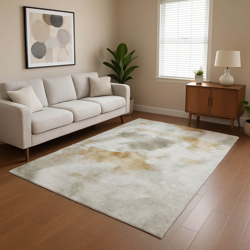 Premium Machine Washable Jacquez AMF1800 Modern Rug, Rectangle 5' x 7'6"
