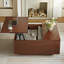 Table basse carrée en bois manufacturé l 32 po avec base en bloc et rangement-1411603545-1528428806