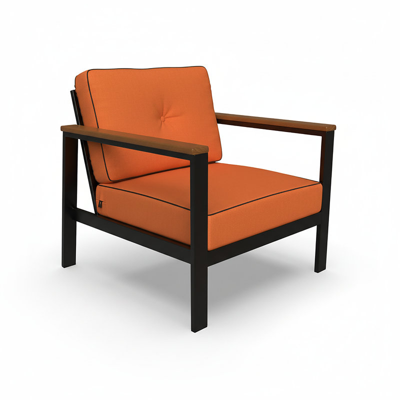Coussin Sunbrella intérieur / extérieur à assise profonde, Rouille unie