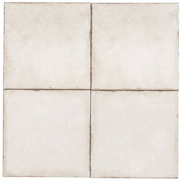 Faenza 8x8 Chalk White Porcelain Square Wall and Floor Tile (6.46 sq ft/case) - 15 Pack