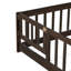 Lit grand format avec clôture, porte et lit en bois d'hévéa-124915873