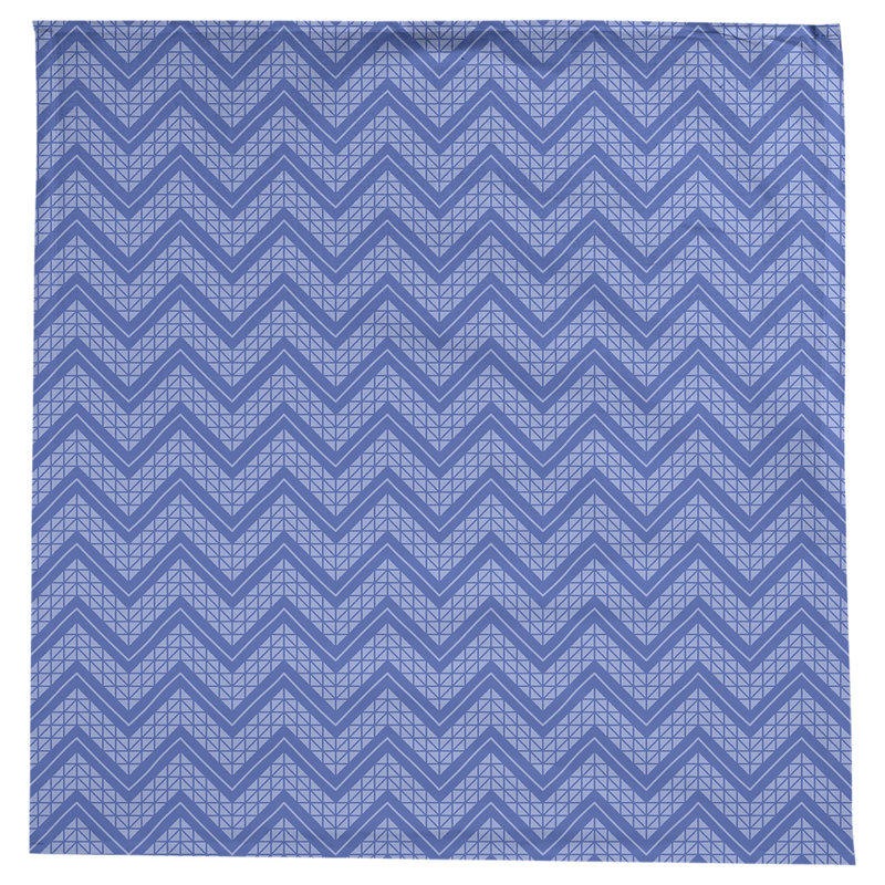 Stephenie Classic Hand Drawn Chevrons Tablecloth, Blue
