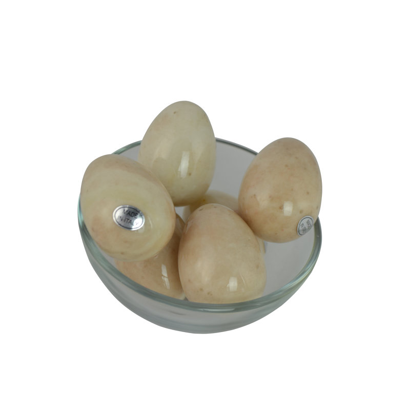 Ensemble de sculpture 6 pièces Alabaster Egg, Beige