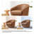 Aunna Faux Leather Swivel Barrel Chair-107097249