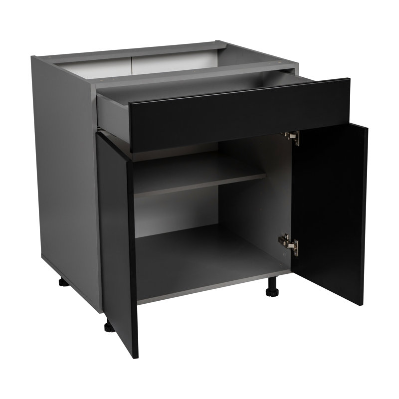 WITKITCHENS Cabitet à panneau ouvert avec portes et panneau l 24 po x P 24 po x H 34 1/2 po WALLKITCHENS , Teck naturel