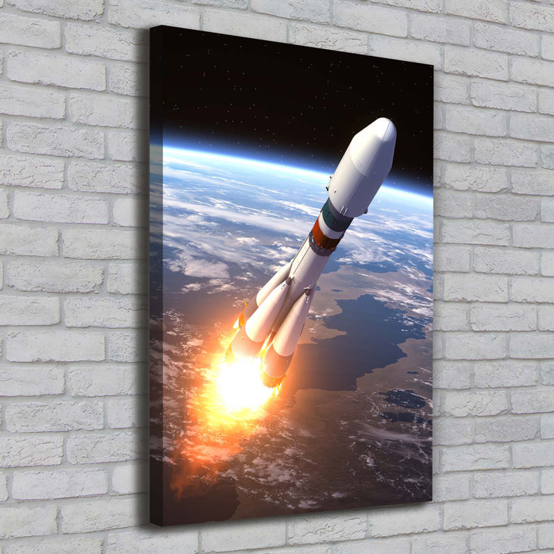 A Space Rocket - Wrapped Canvas Print