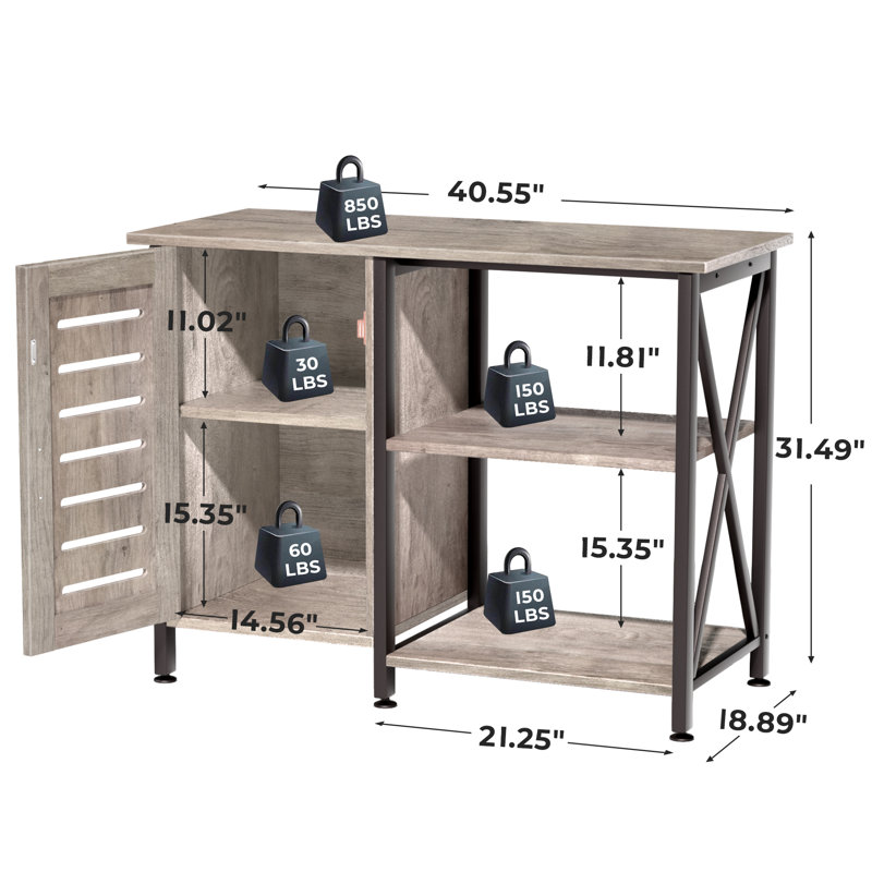 Support d'aquarium 40-50 gallons, support d'aquarium robuste avec armoire grège