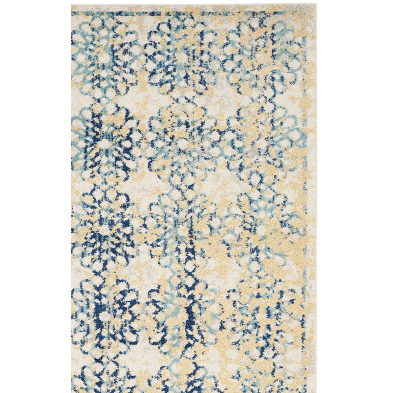Gonzalez Performance Floral Rug, Rectangle 6'7" x 9'