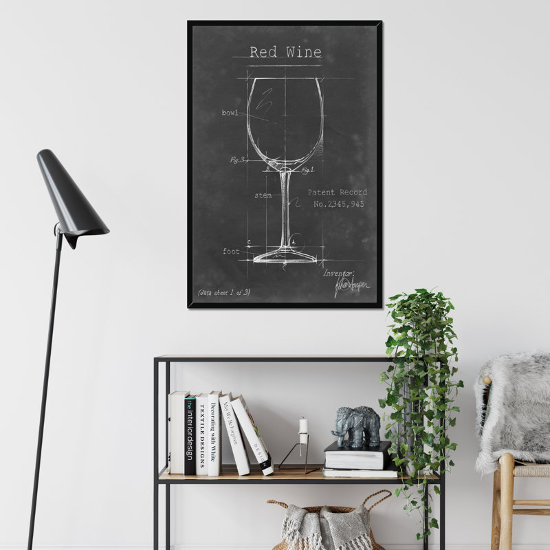 Barware Blueprint III by Ethan Harper - Painting, Black Framed Paper Print, 95cm H x 65cm W