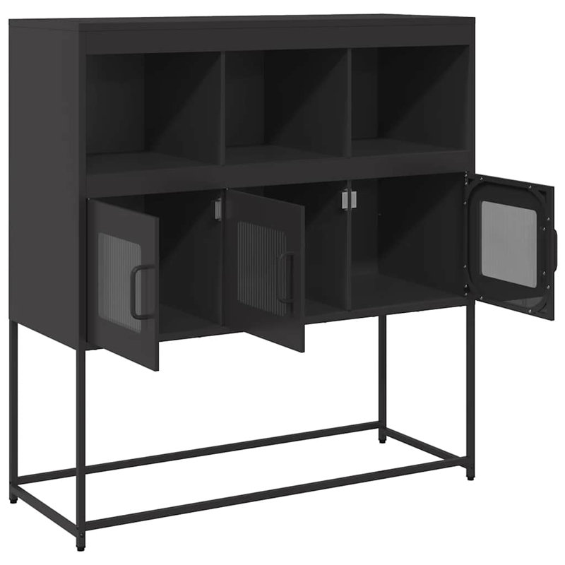 Sideboard 100.5X39x107 Cm Cold-Rolled Steel, Black