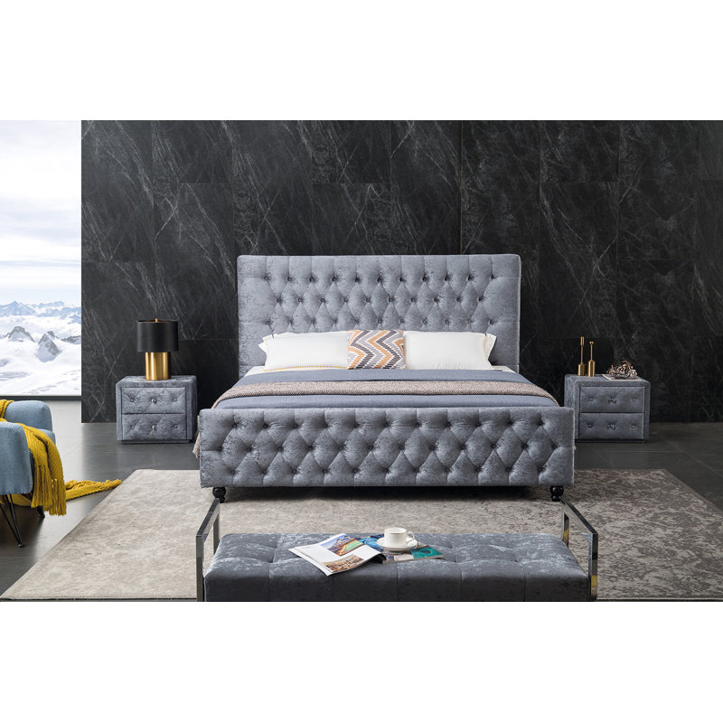 Marik Upholstered Platform Bed, Queen