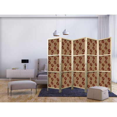171cm H Solid Wood Folding Room Divider